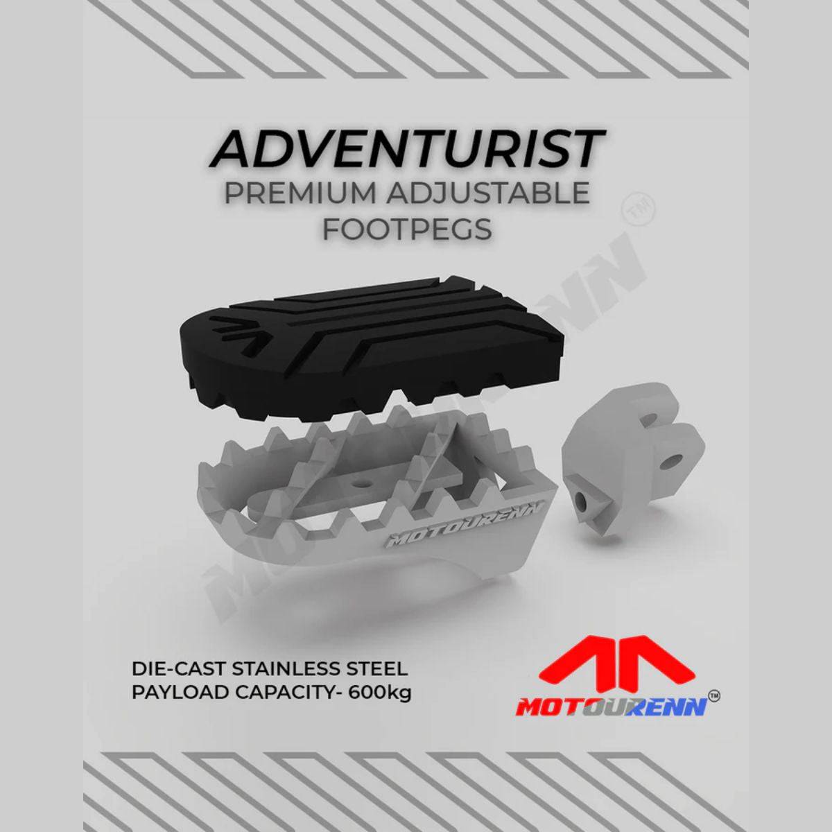 Yezdi Adventurist Premium Adjustable Foot Pegs - OutdoorTravelGear.com