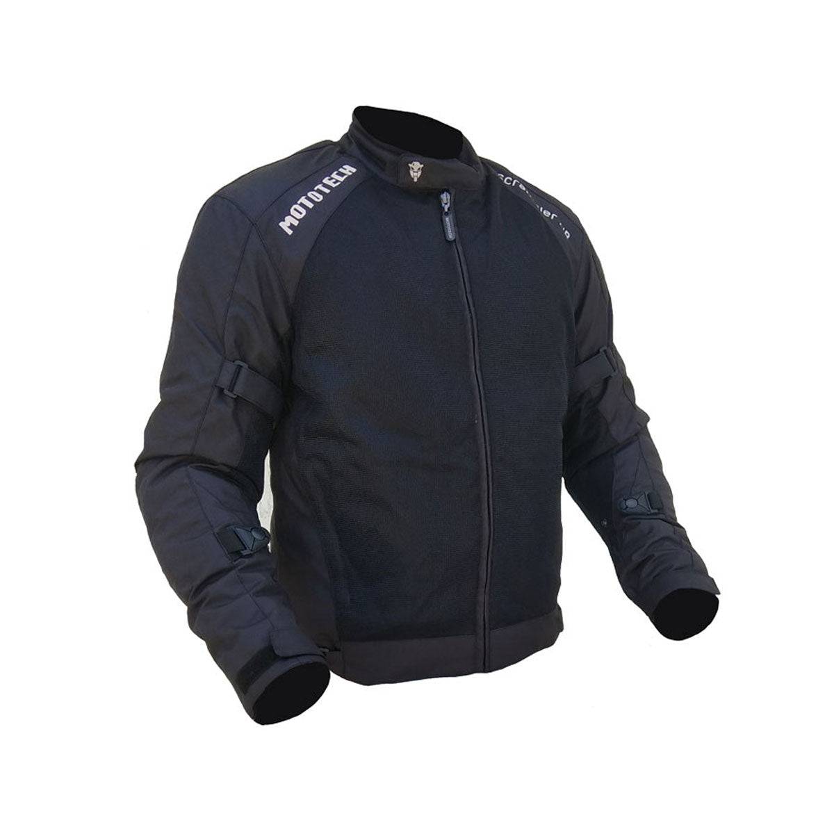 MotoTech Scrambler Air Motorcycle Riding Mesh Jacket v2 - Black (without armours and rain liner) - OutdoorTravelGear.com