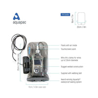 Aquapac Waterproof Radio Microphone / Wire-Through Case - 9" x 4.5" - OutdoorTravelGear.com