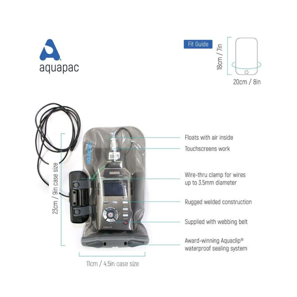 Aquapac Waterproof Radio Microphone / Wire-Through Case - 9" x 4.5" - OutdoorTravelGear.com