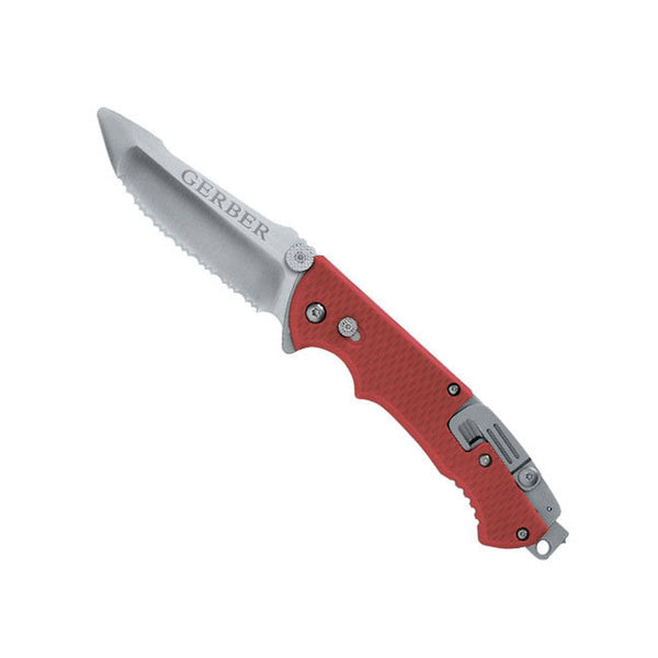 Gerber Gear Hinderer Serrated Edge Rescue Folding Knife - OutdoorTravelGear.com