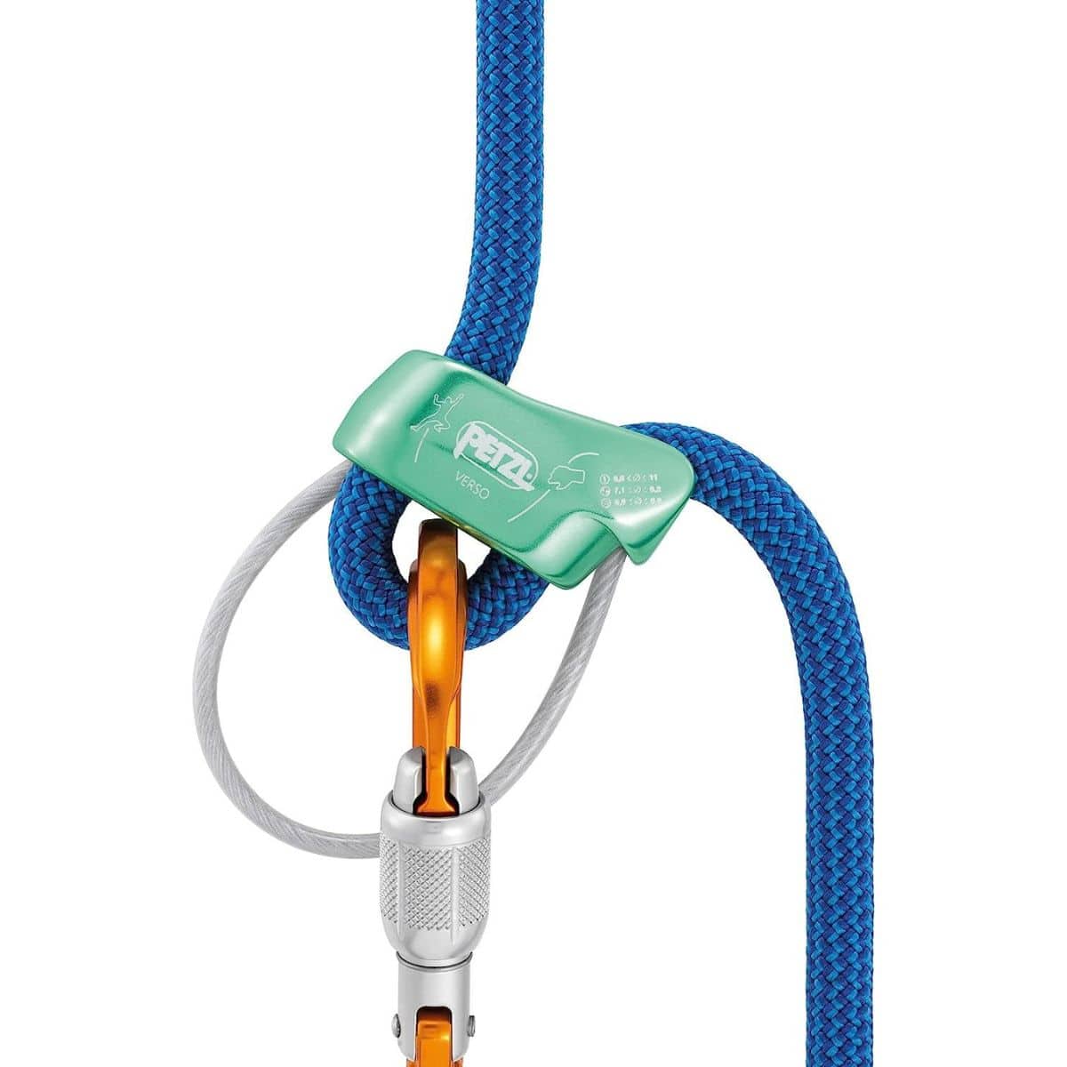 Verso - Compact, Lightweight Belay / Rappel Device - Green - OutdoorTravelGear.com