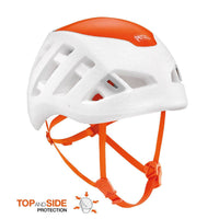 Sirocco Climbing & Mountaineering Helmet - White/Orange - OutdoorTravelGear.com