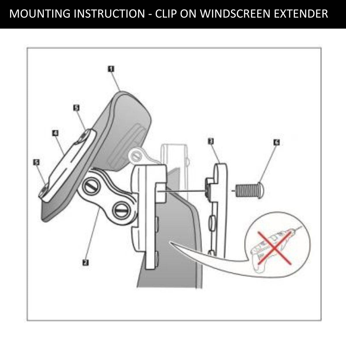 Easy Ride Clip-On Windshield Extender for Royal Enfield - OutdoorTravelGear.com