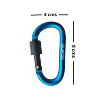 Coral Screwgate Accessory Carabiner - 8cms - Blue - OutdoorTravelGear.com