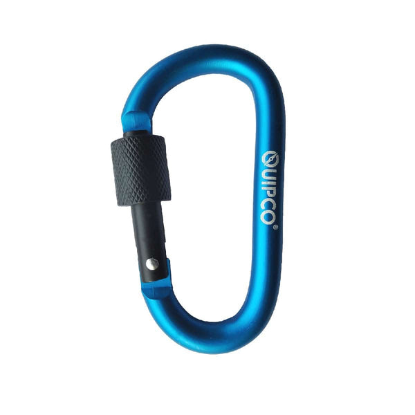 Coral Screwgate Accessory Carabiner - 8cms - Blue - OutdoorTravelGear.com