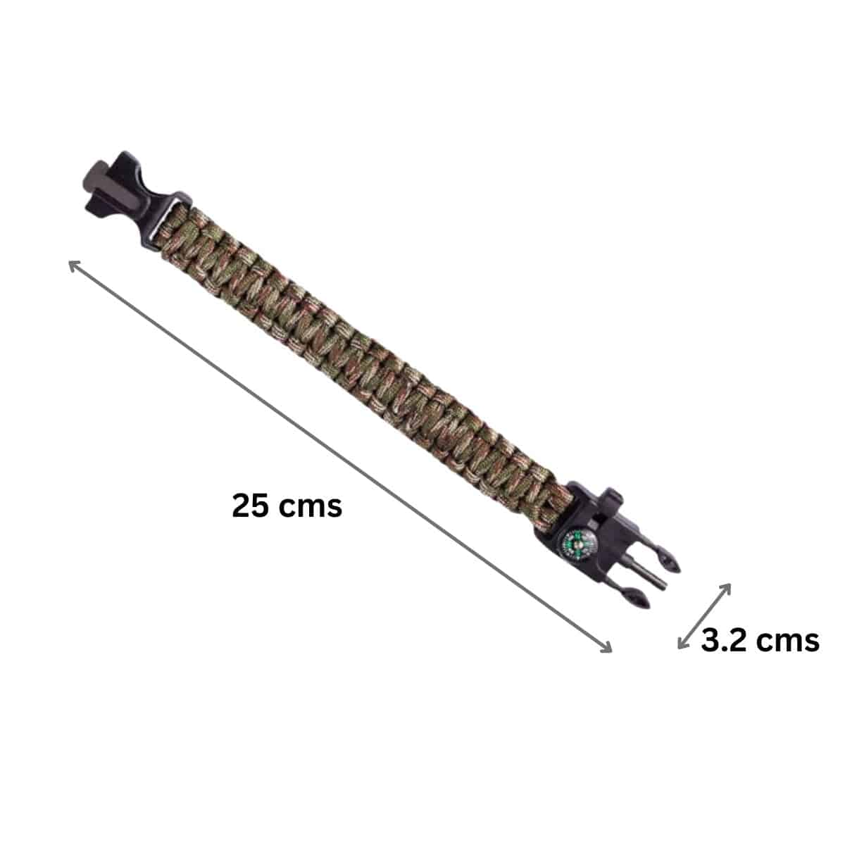 Paracord Multi-functional 5 in 1 Survival Bracelet - Camouflage - OutdoorTravelGear.com