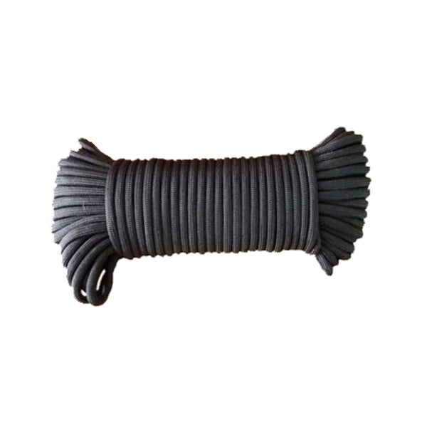 S.O.S Paracord - High Strength Utility Cord - Black - 50 feet / 15 metres - OutdoorTravelGear.com