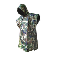 Equatorial Waterproof Double-Layer Trekking Rain Poncho - Forest Camo - OutdoorTravelGear.com