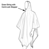 Thunder Waterproof Trekking Rain Poncho - Blue - OutdoorTravelGear.com