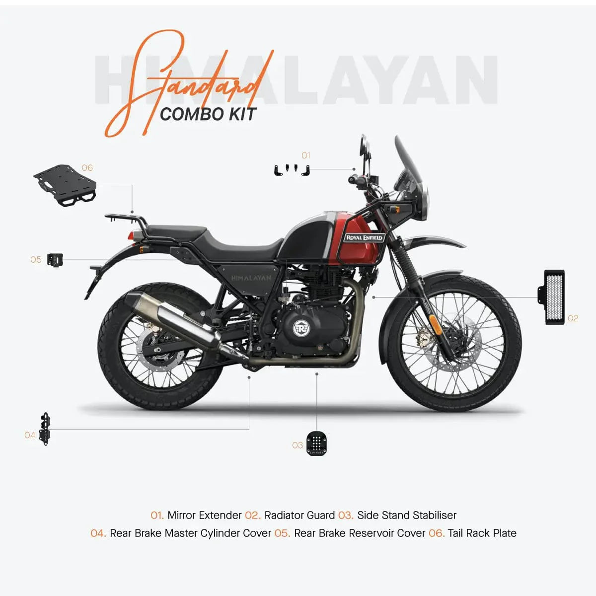 ADV TRIBE The Standard Combo Kit of 6 Accessories for Royal Enfield Himalayan