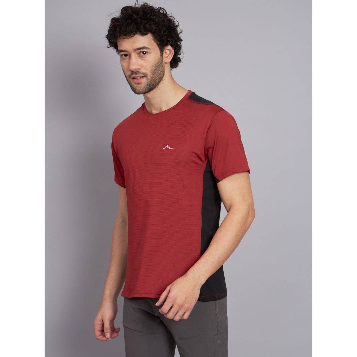 Men's Ultralight Athletic Half Sleeves T-Shirt - Canyon Red - OutdoorTravelGear.com