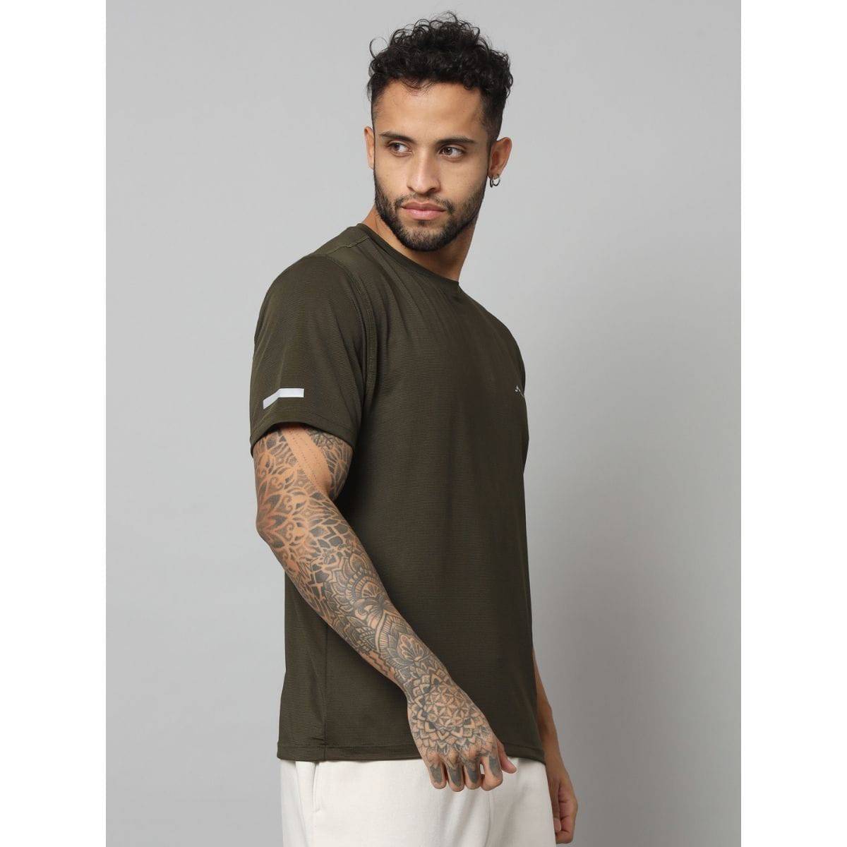 Men's Ultralight Athletic Half Sleeves T-Shirt - Olive - OutdoorTravelGear.com