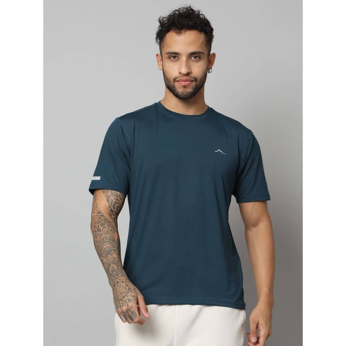 Men's Ultralight Athletic Half Sleeves T-Shirt - Pacific Blue - OutdoorTravelGear.com