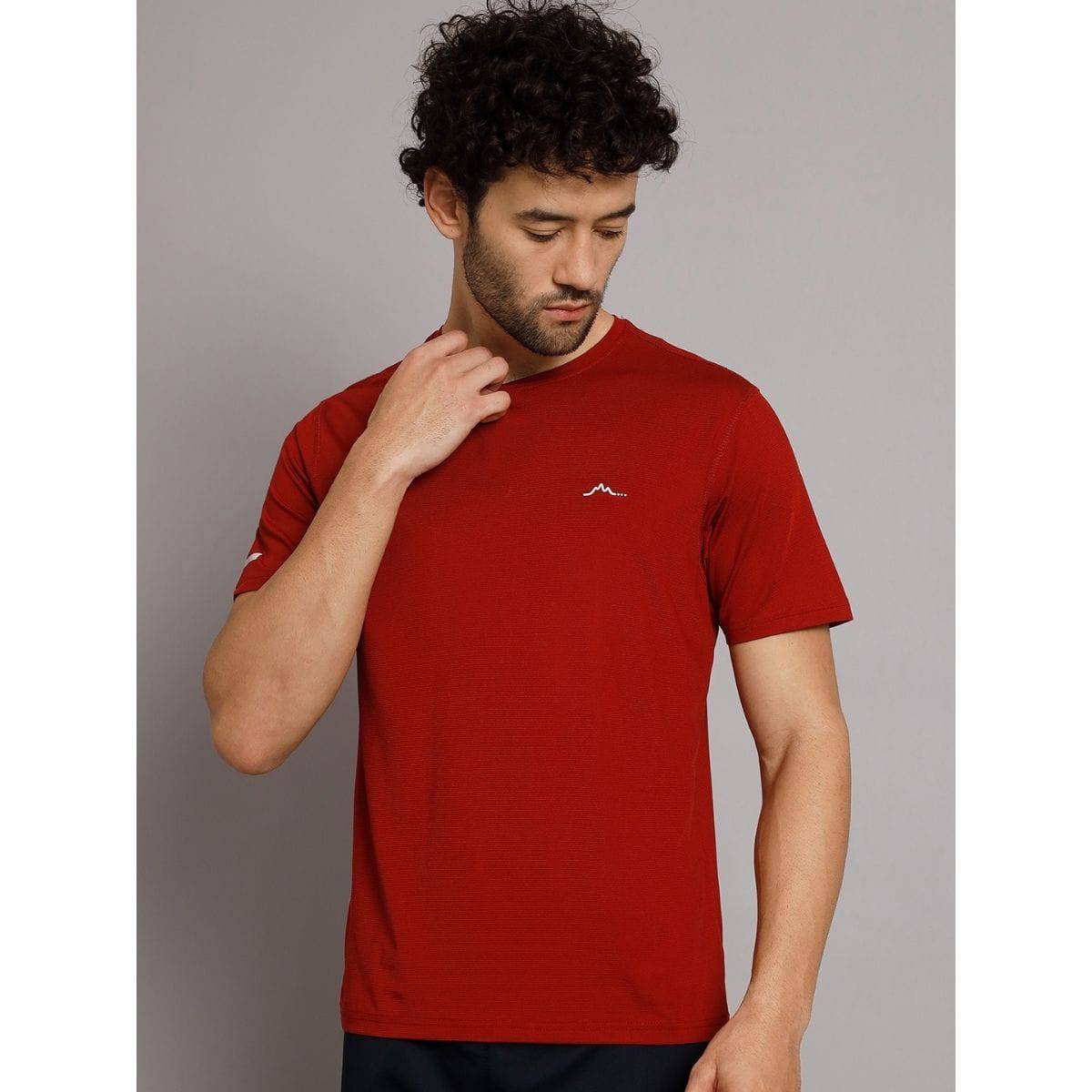 Men's Ultralight Athletic Half Sleeves T-Shirt - Rust - OutdoorTravelGear.com