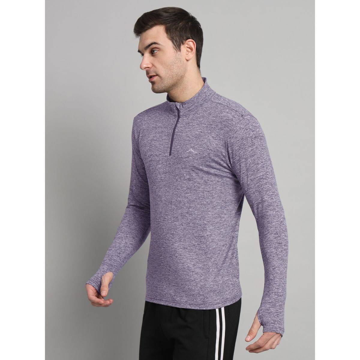 Men's Nomadic Full Sleeves T-Shirt / Baselayer - Purple Gray - OutdoorTravelGear.com