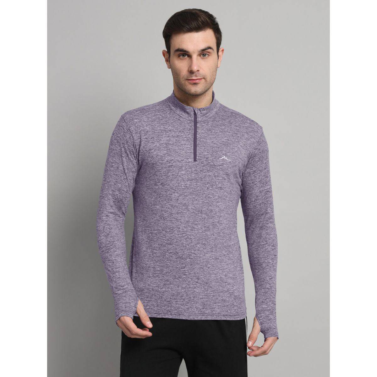 Men's Nomadic Full Sleeves T-Shirt / Baselayer - Purple Gray