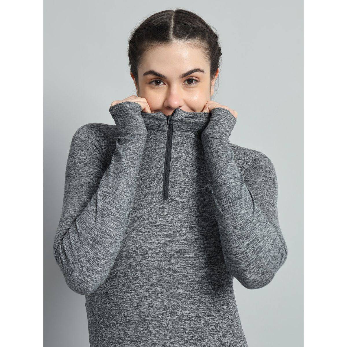 Women's Nomadic Full Sleeves T-Shirt / Baselayer - Charcoal Gray