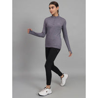 Women's Nomadic Full Sleeves T-Shirt / Baselayer - Purple Gray - OutdoorTravelGear.com