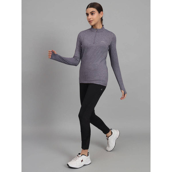 Women's Nomadic Full Sleeves T-Shirt / Baselayer - Purple Gray