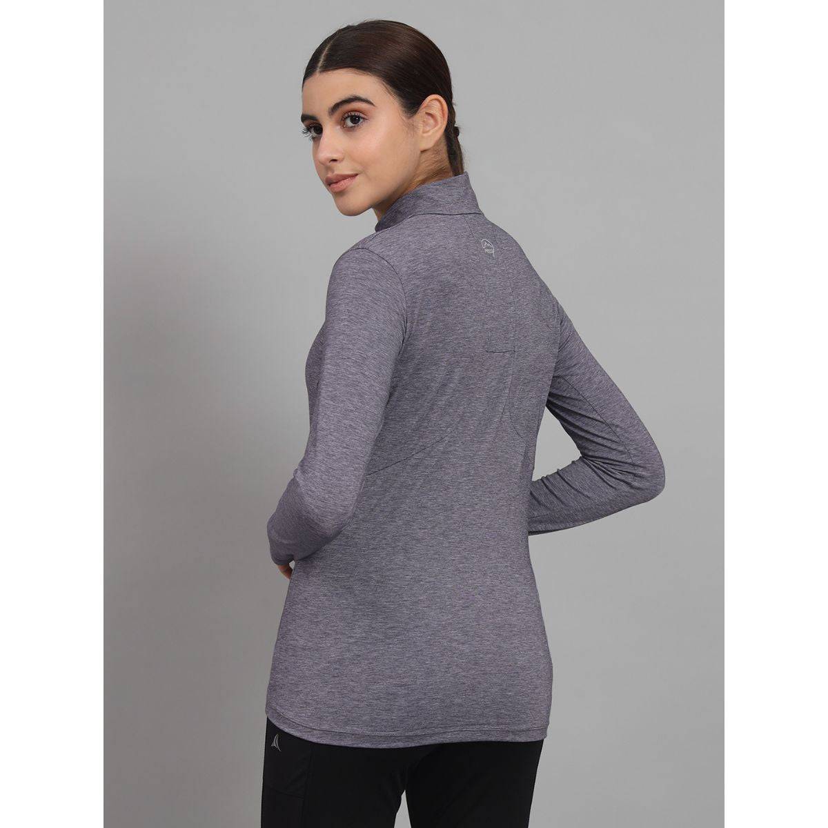 Women's Nomadic Full Sleeves T-Shirt / Baselayer - Purple Gray