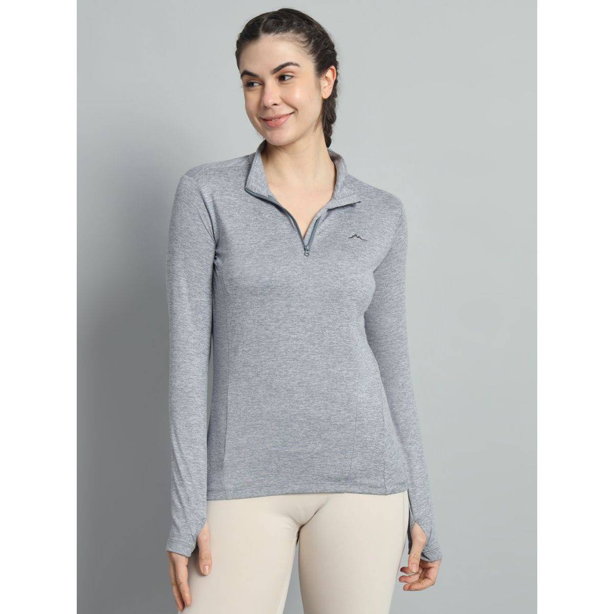 Women's Nomadic Full Sleeves T-Shirt / Baselayer - Silver Gray