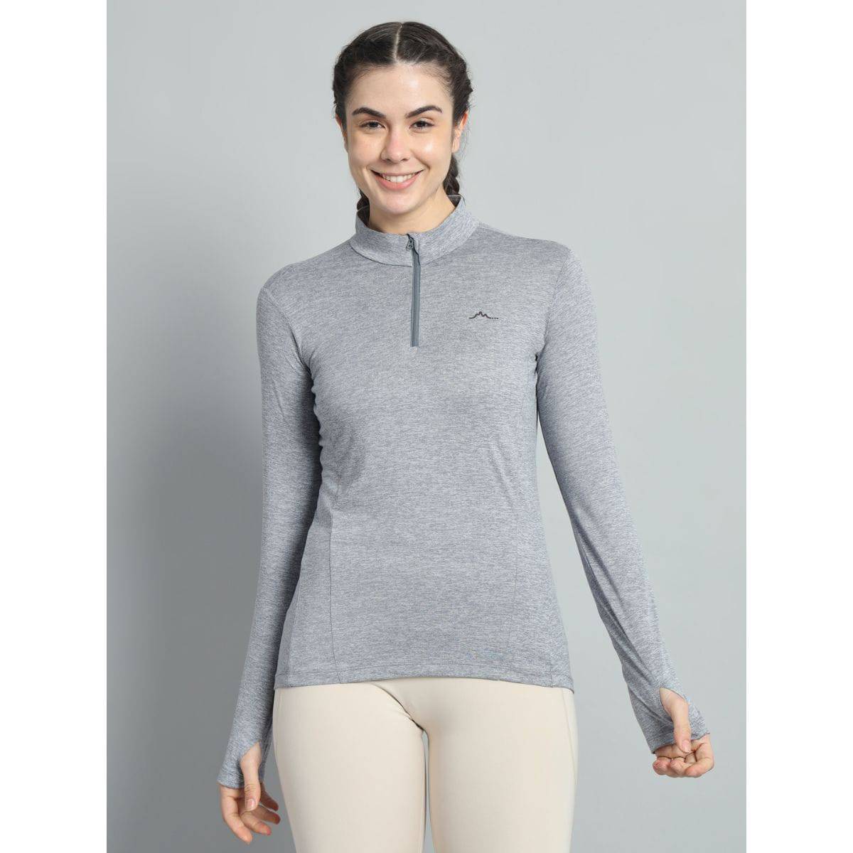 Women's Nomadic Full Sleeves T-Shirt / Baselayer - Silver Gray - OutdoorTravelGear.com