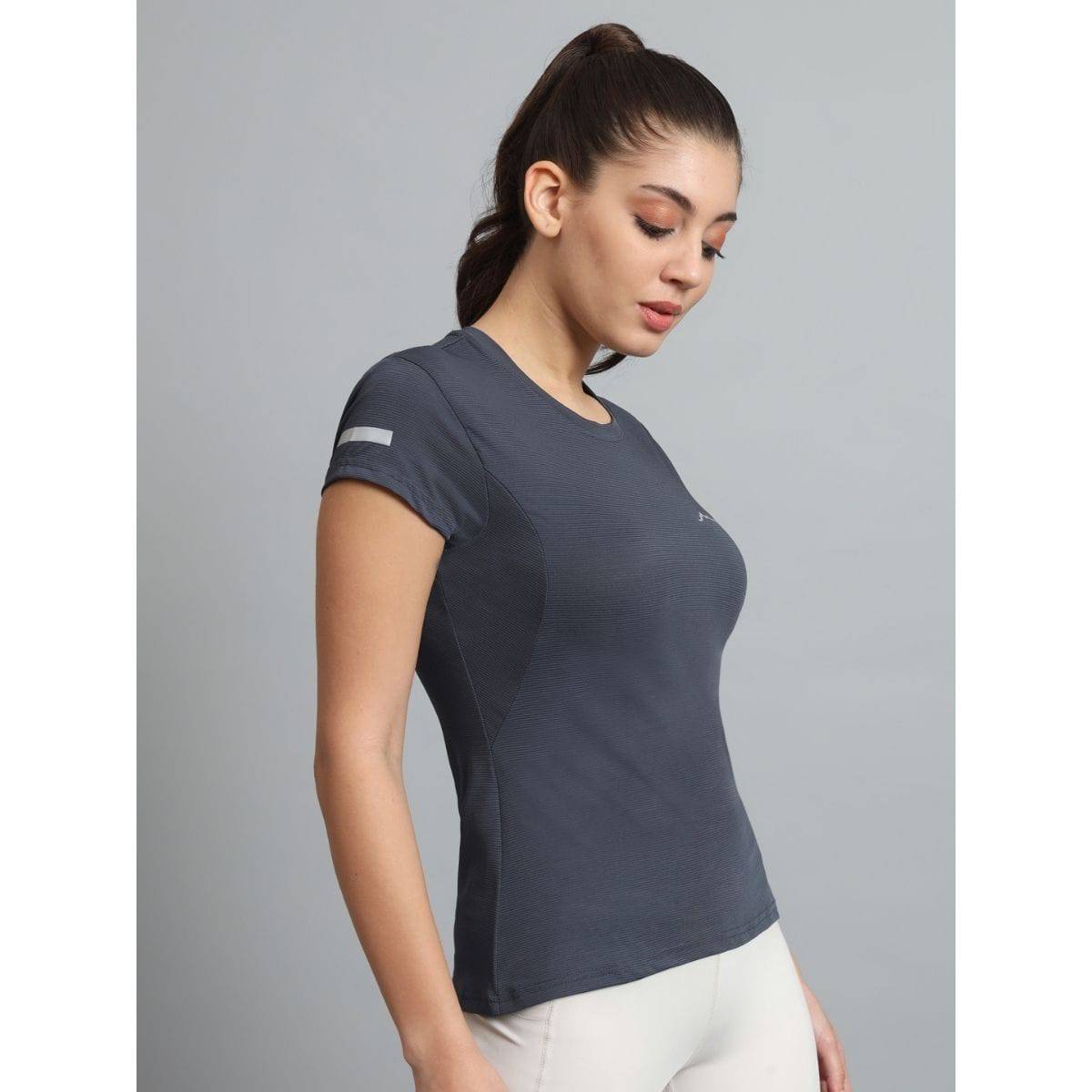 Women's Ultralight Athletic Half Sleeves T-Shirt - Metallic Grey - OutdoorTravelGear.com