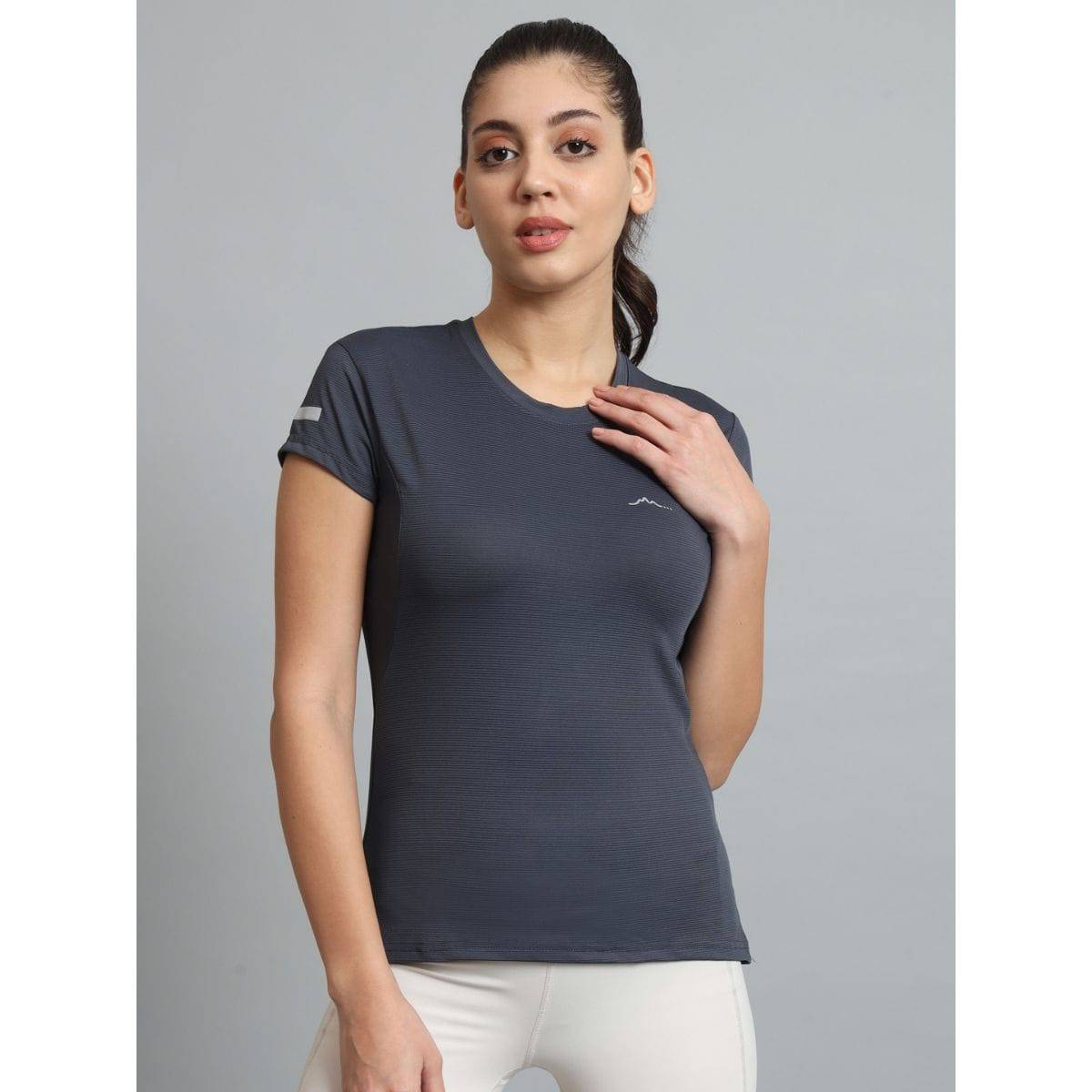 Women's Ultralight Athletic Half Sleeves T-Shirt - Metallic Grey