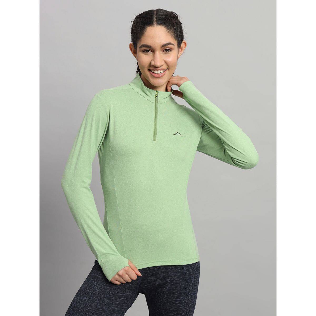 Women's Nomadic Full Sleeves T-Shirt / Baselayer - Green Tea