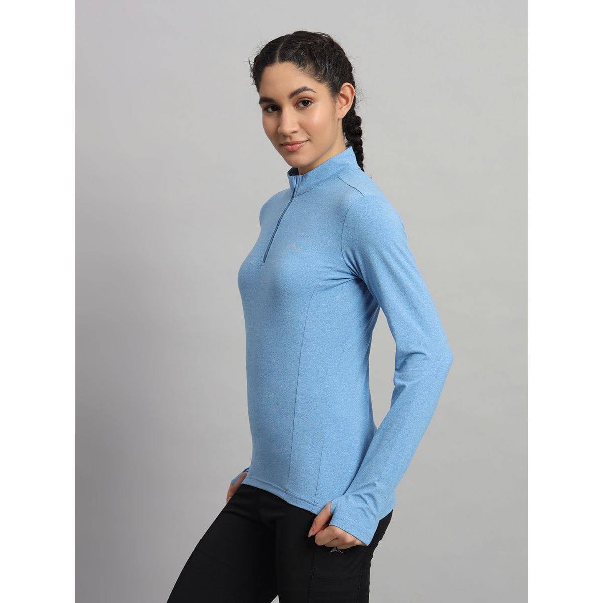 Women's Nomadic Full Sleeves T-Shirt / Baselayer - Lichen Blue - OutdoorTravelGear.com