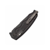 TAC Auto - Tanto - Serrated Knife - ST-04 - Black - OutdoorTravelGear.com