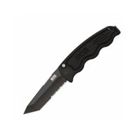 TAC Auto - Tanto - Serrated Knife - ST-04 - Black - OutdoorTravelGear.com