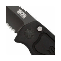 TAC Auto - Tanto - Serrated Knife - ST-04 - Black - OutdoorTravelGear.com