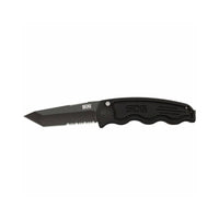 TAC Auto - Tanto - Serrated Knife - ST-04 - Black - OutdoorTravelGear.com