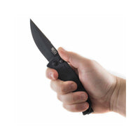 TAC-OPS Auto 3.5" Black TiNi S35VN Blade, Canvas Micarta Handles- TO1011-BX - OutdoorTravelGear.com