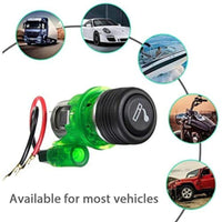 12V Car Cigarette Lighter Assembly - Blue - OutdoorTravelGear.com