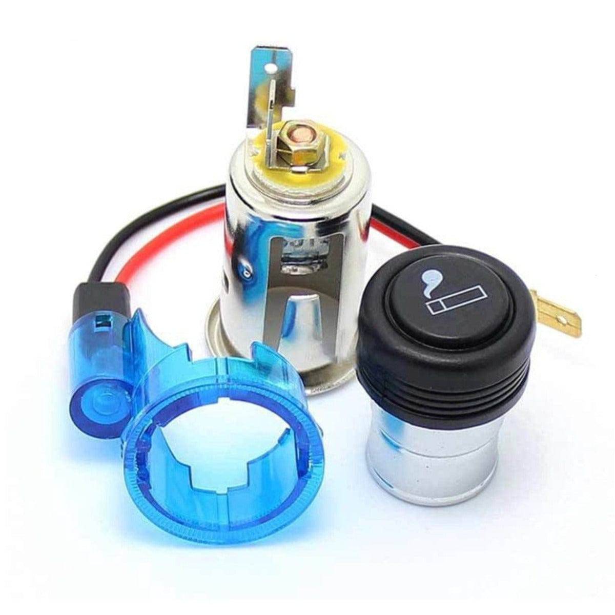 12V Car Cigarette Lighter Assembly - Blue - OutdoorTravelGear.com