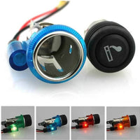 12V Car Cigarette Lighter Assembly - Blue