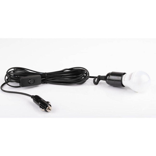 Extension Power Cord for Cigarette Lighter Male Plug with 9W 12V DC LED E27 Bulb - OutdoorTravelGear.com