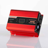 Solar Compact Car Inverter - 12V DC to 230V AC Pure Sine Wave - Output 500W