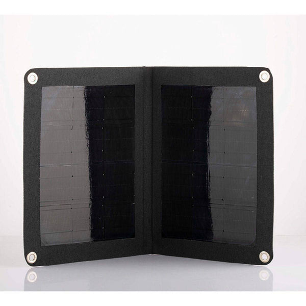 Foldable Solar Panel - 1 Fold with 1 Port USB Charger - 14W - OutdoorTravelGear.com