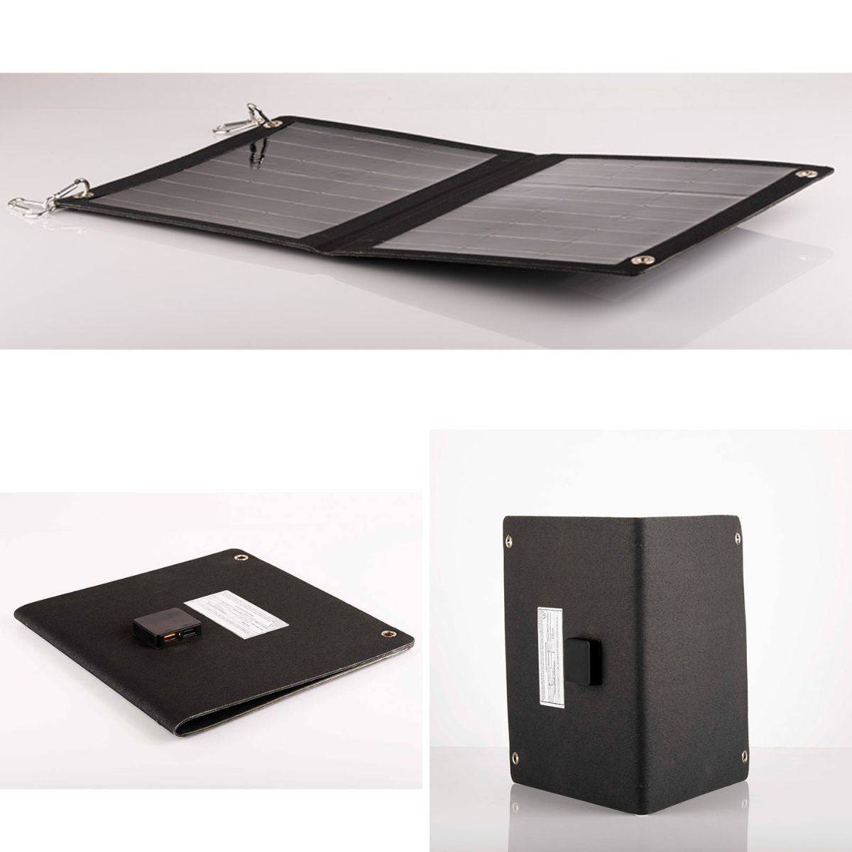 Foldable Solar Panel - 1 Fold with 2 Port USB Charger - 22W