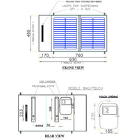 Foldable Solar Panel - 2 Folds with Stand - 12V 50W