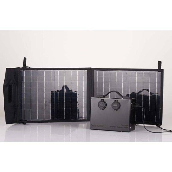 Foldable Solar Panel - 2 Folds with USB Port & DC Output - 27W - OutdoorTravelGear.com