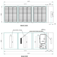 Foldable Solar Panel - 3 Folds with Stand - 12V 170W