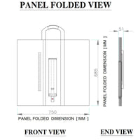 Foldable Solar Panel - 6 Folds with Stand - 12V 510W