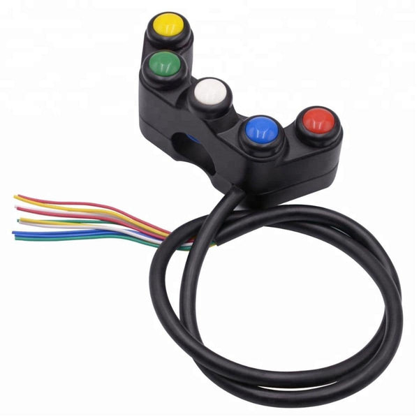 Waterproof  Universal Motorcycle Handlebar Switch - 22mm