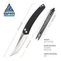 Folding Blade Knife 9211 - Black - OutdoorTravelGear.com