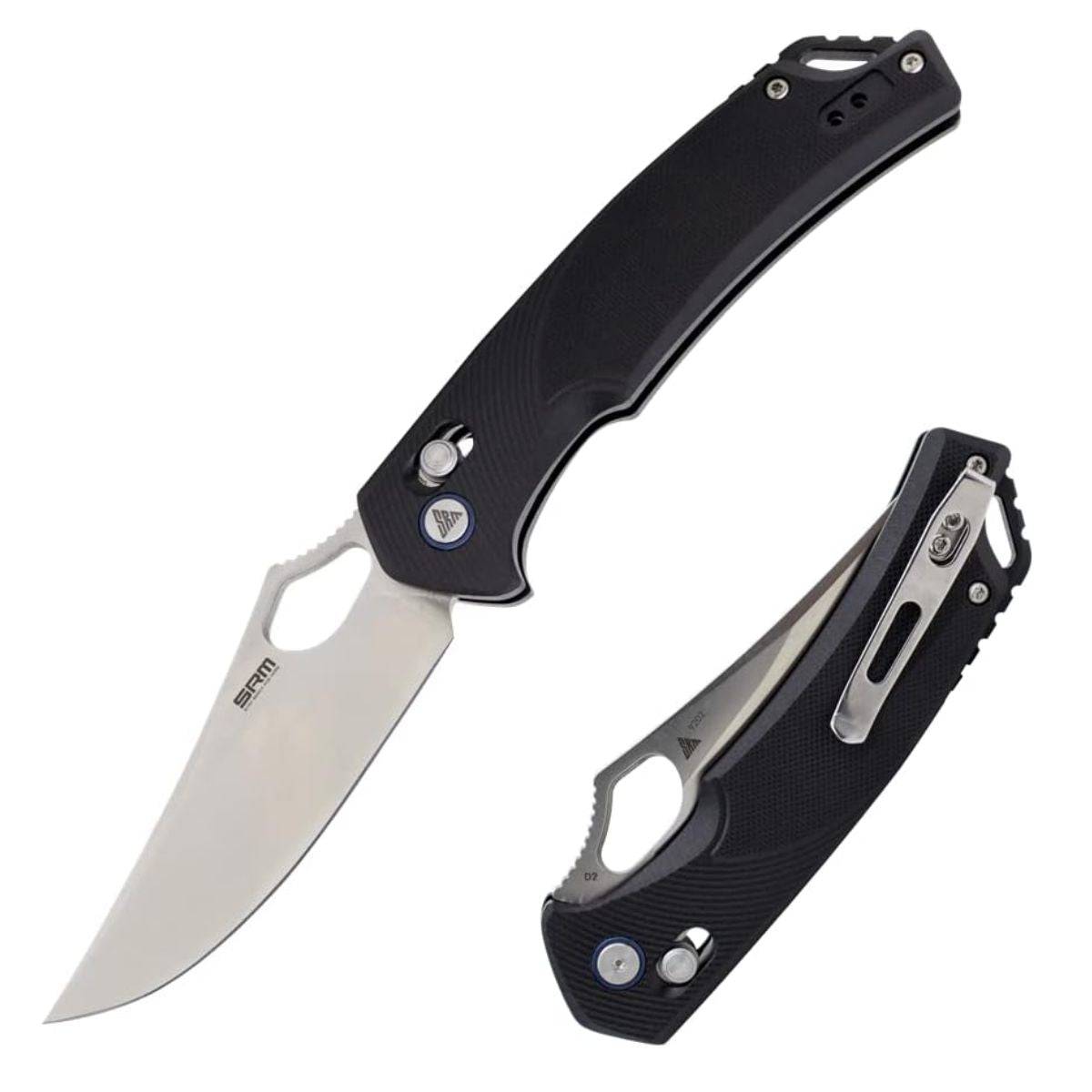 Folding Clip Point Pocket Knife 9202 - Black - OutdoorTravelGear.com